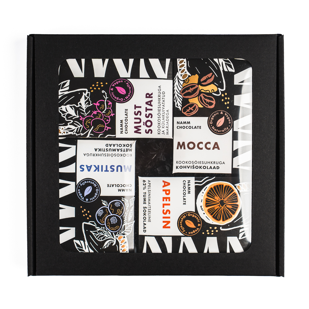 Kinkekarp NAMM nelja šokolaadi komplekt
